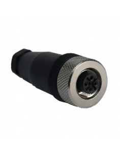 Conector recto M12, 4 Pines