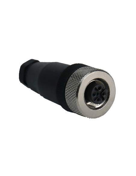 Conector recto M12, 4 Pines