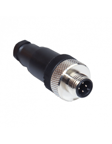 Conector M12, 4 Pines, Terminales, Tipo D