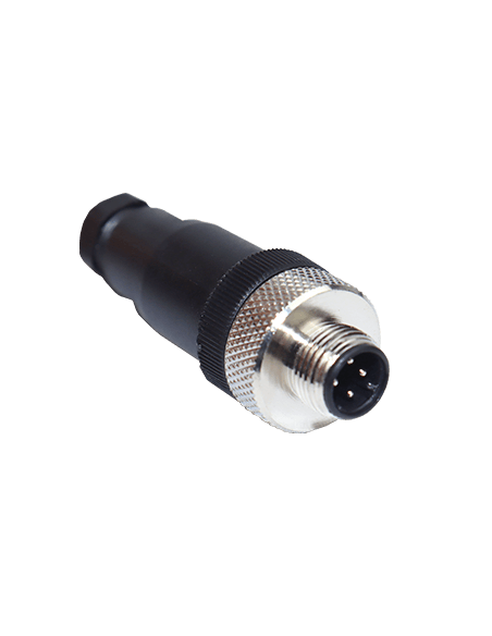 Conector M12, 4 Pines, Terminales, Tipo D