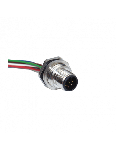 Conector M12, 8 Pines, Montaje Posterior