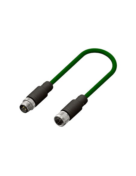 Cable con 2 Conectores, 4 Polos, PVC