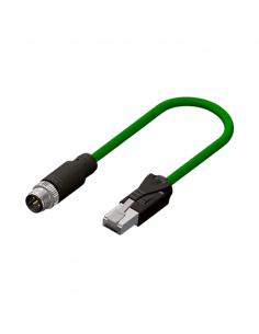 Cable con Conector y RJ45, 4 Polos, PVC