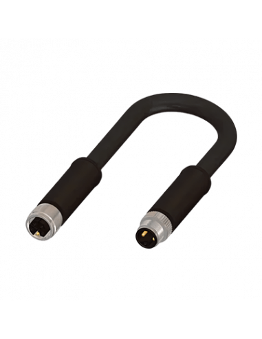 Cable con 2 Conectores M12, 5 Polos, PVC