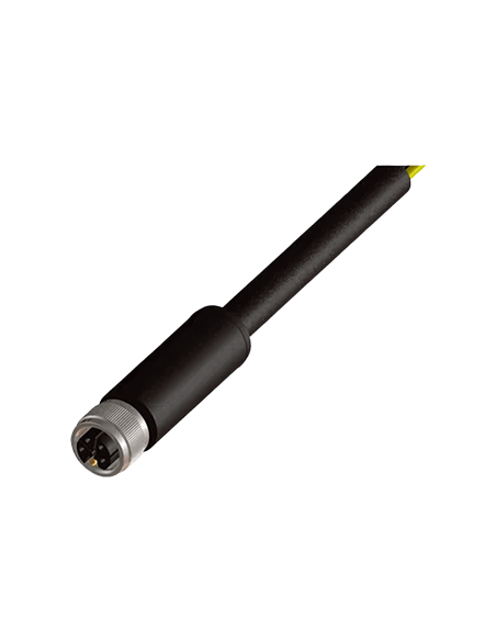 Cable con Conector Recto M12, 5 Polos, PVC