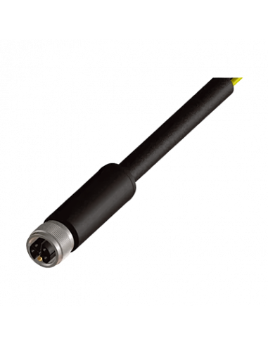 Cable con Conector Recto M12, 5 Polos, PVC