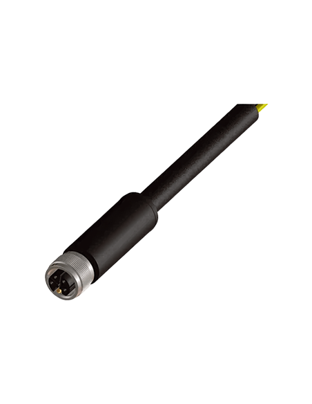 Cable con Conector Recto M12, 5 Polos, PVC