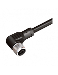 Cable con Conector Codo M12, 5 Polos, PUR