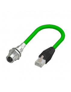 Cable con Conector Montaje en Panel y RJ45, 8 Polos, PVC