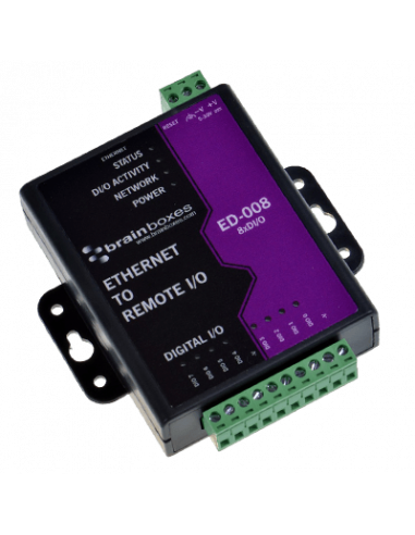 Módulo Convertidor Ethernet a 8 Entradas o salidas digitales