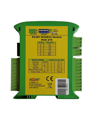 Modulo Convertidor de 6 Entradas para Medición de Temperatura 