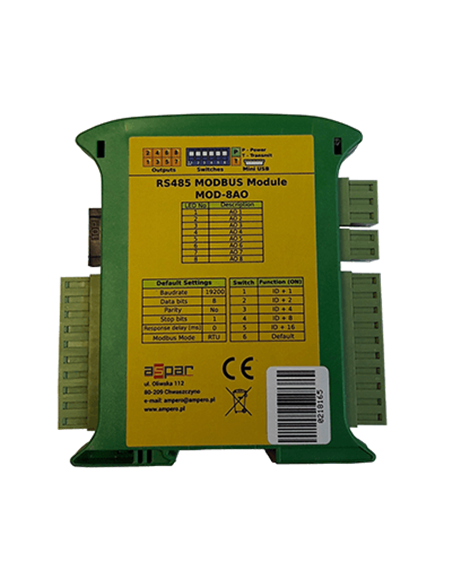 Modulo Convertidor de 8 Salidas Analógicas Universales