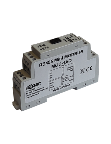 Modulo Convertidor Compacto de Modbus RS485 + 2 Entradas Digitales