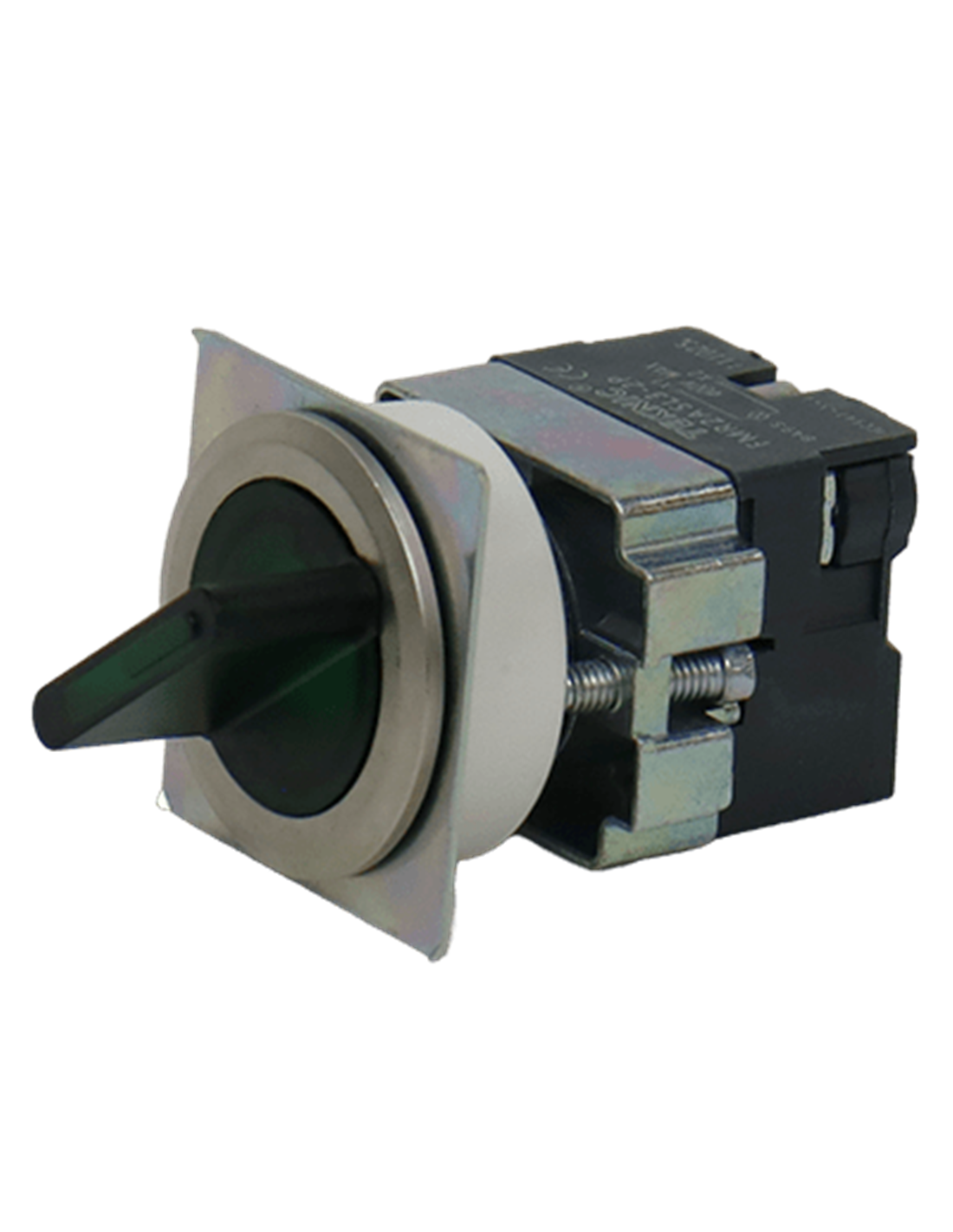 Selector Iluminado 2 pos. mant color Verde, 30/22 mm, s/LED