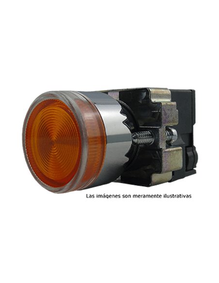 Botón 22 mm Iluminado Metal