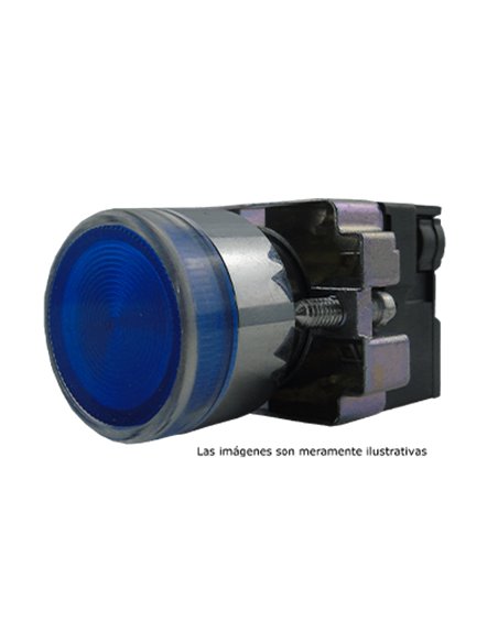 Botón 22 mm Iluminado Metal
